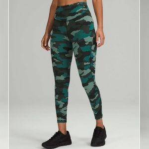Lululemon 🪖 NWT Base Pace 25” HR Tight in HCTT Camo Tidewater Teal